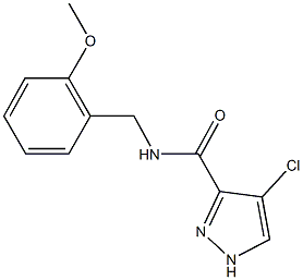 4-chloro-N-(2-methoxybenzyl)-1H-pyrazole-3-carboxamide 化学構造式