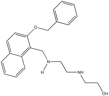 2-{[2-({[2-(benzyloxy)-1-naphthyl]methyl}amino)ethyl]amino}ethanol Structure