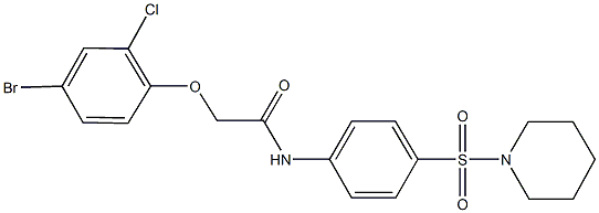 2-(4-bromo-2-chlorophenoxy)-N-[4-(piperidin-1-ylsulfonyl)phenyl]acetamide
