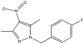 1-(4-fluorobenzyl)-4-nitro-3,5-dimethyl-1H-pyrazole Structure