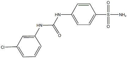 4-{[(3-chloroanilino)carbonyl]amino}benzenesulfonamide Structure