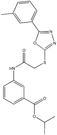 isopropyl 3-[({[5-(3-methylphenyl)-1,3,4-oxadiazol-2-yl]sulfanyl}acetyl)amino]benzoate