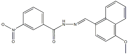 3-nitro-N'-[(4-methoxy-1-naphthyl)methylene]benzohydrazide Structure