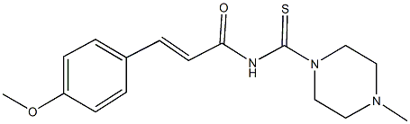 3-(4-methoxyphenyl)-N-[(4-methyl-1-piperazinyl)carbothioyl]acrylamide Structure