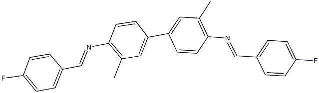 N-(4-fluorobenzylidene)-N-{4'-[(4-fluorobenzylidene)amino]-3,3'-dimethyl[1,1'-biphenyl]-4-yl}amine,,结构式