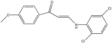 3-(2,5-dichloroanilino)-1-(4-methoxyphenyl)-2-propen-1-one 化学構造式
