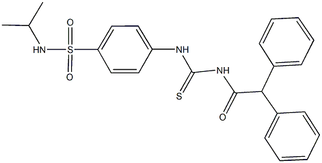 4-({[(diphenylacetyl)amino]carbothioyl}amino)-N-isopropylbenzenesulfonamide,,结构式