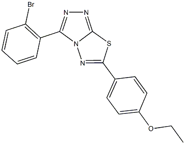 4-[3-(2-bromophenyl)[1,2,4]triazolo[3,4-b][1,3,4]thiadiazol-6-yl]phenyl ethyl ether 结构式