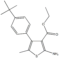  ethyl 2-amino-4-(4-tert-butylphenyl)-5-methyl-3-thiophenecarboxylate