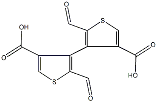 5,5'-diformyl-4,4'-bithiophene-3,3'-dicarboxylic acid 结构式