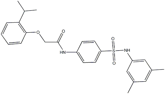  N-{4-[(3,5-dimethylanilino)sulfonyl]phenyl}-2-(2-isopropylphenoxy)acetamide