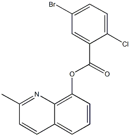 2-methyl-8-quinolinyl 5-bromo-2-chlorobenzoate Structure