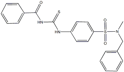 4-{[(benzoylamino)carbothioyl]amino}-N-benzyl-N-methylbenzenesulfonamide Structure