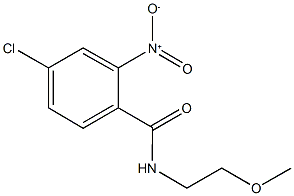 4-chloro-2-nitro-N-(2-methoxyethyl)benzamide 结构式