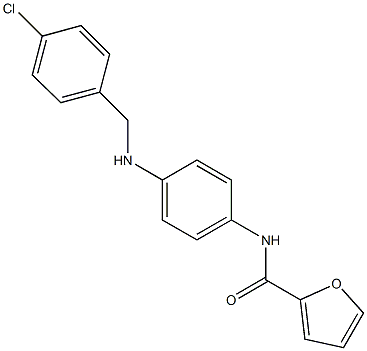 N-{4-[(4-chlorobenzyl)amino]phenyl}-2-furamide 结构式