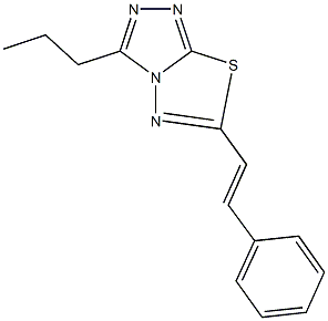 6-(2-phenylvinyl)-3-propyl[1,2,4]triazolo[3,4-b][1,3,4]thiadiazole,,结构式