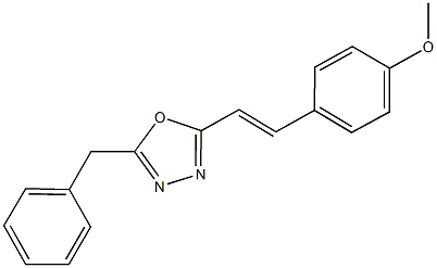 4-[2-(5-benzyl-1,3,4-oxadiazol-2-yl)vinyl]phenyl methyl ether,,结构式