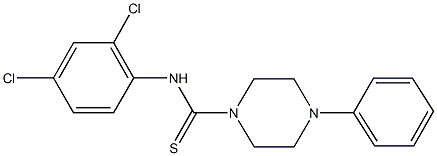 N-(2,4-dichlorophenyl)-4-phenyl-1-piperazinecarbothioamide Struktur