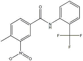 3-nitro-4-methyl-N-[2-(trifluoromethyl)phenyl]benzamide Structure