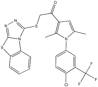 1-{1-[4-chloro-3-(trifluoromethyl)phenyl]-2,5-dimethyl-1H-pyrrol-3-yl}-2-([1,2,4]triazolo[3,4-b][1,3]benzothiazol-3-ylsulfanyl)ethanone