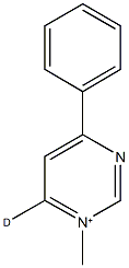 1-methyl-4-phenylpyrimidin-1-ium d_1_ Struktur