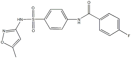 4-fluoro-N-(4-{[(5-methyl-3-isoxazolyl)amino]sulfonyl}phenyl)benzamide 化学構造式