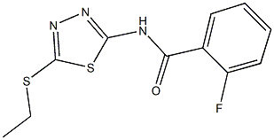 N-[5-(ethylsulfanyl)-1,3,4-thiadiazol-2-yl]-2-fluorobenzamide