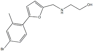 2-({[5-(4-bromo-2-methylphenyl)-2-furyl]methyl}amino)ethanol 结构式