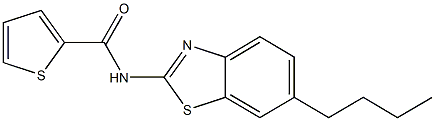 N-(6-butyl-1,3-benzothiazol-2-yl)-2-thiophenecarboxamide