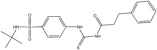 N-(tert-butyl)-4-({[(3-phenylpropanoyl)amino]carbothioyl}amino)benzenesulfonamide