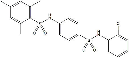 N-{4-[(2-chloroanilino)sulfonyl]phenyl}-2,4,6-trimethylbenzenesulfonamide Struktur