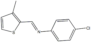 N-(4-chlorophenyl)-N-[(3-methyl-2-thienyl)methylene]amine 化学構造式