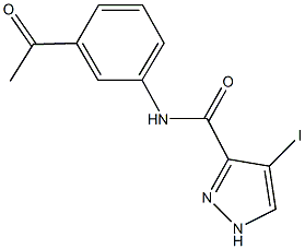 N-(3-acetylphenyl)-4-iodo-1H-pyrazole-3-carboxamide Structure