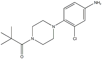 3-chloro-4-[4-(2,2-dimethylpropanoyl)-1-piperazinyl]phenylamine 结构式