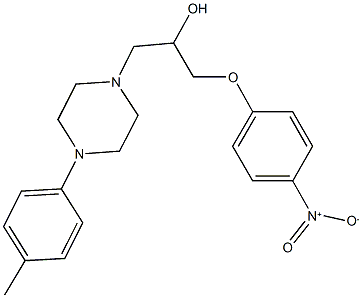 1-{4-nitrophenoxy}-3-[4-(4-methylphenyl)-1-piperazinyl]-2-propanol Structure