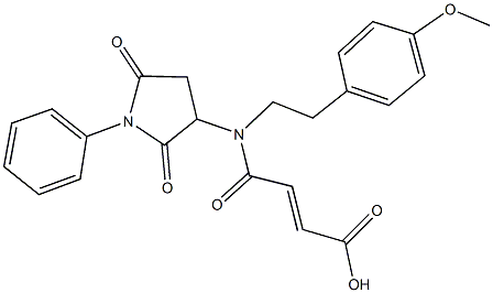 4-{(2,5-dioxo-1-phenyl-3-pyrrolidinyl)[2-(4-methoxyphenyl)ethyl]amino}-4-oxo-2-butenoic acid Structure