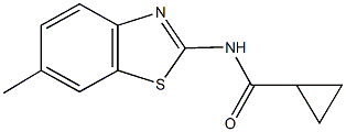 N-(6-methyl-1,3-benzothiazol-2-yl)cyclopropanecarboxamide Struktur