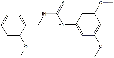 N-(3,5-dimethoxyphenyl)-N'-(2-methoxybenzyl)thiourea Structure