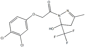 1-[(3,4-dichlorophenoxy)acetyl]-3-methyl-5-(trifluoromethyl)-4,5-dihydro-1H-pyrazol-5-ol Structure