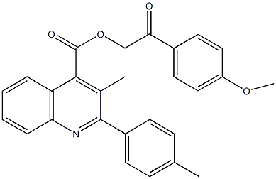 2-(4-methoxyphenyl)-2-oxoethyl 3-methyl-2-(4-methylphenyl)-4-quinolinecarboxylate Structure