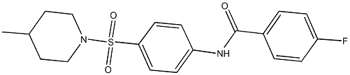 4-fluoro-N-{4-[(4-methyl-1-piperidinyl)sulfonyl]phenyl}benzamide