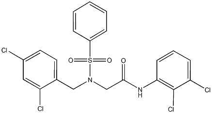 2-[(2,4-dichlorobenzyl)(phenylsulfonyl)amino]-N-(2,3-dichlorophenyl)acetamide Structure