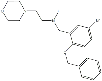 N-[2-(benzyloxy)-5-bromobenzyl]-N-[2-(4-morpholinyl)ethyl]amine 化学構造式