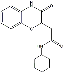 N-cyclohexyl-2-(3-oxo-3,4-dihydro-2H-1,4-benzothiazin-2-yl)acetamide Structure