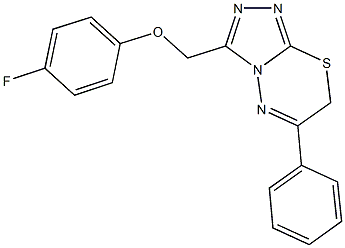 4-fluorophenyl (6-phenyl-7H-[1,2,4]triazolo[3,4-b][1,3,4]thiadiazin-3-yl)methyl ether