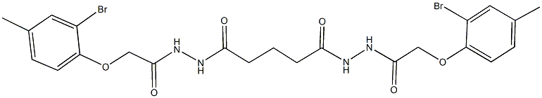 2-(2-bromo-4-methylphenoxy)-N'-(5-{2-[(2-bromo-4-methylphenoxy)acetyl]hydrazino}-5-oxopentanoyl)acetohydrazide,,结构式