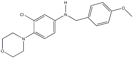 N-[3-chloro-4-(4-morpholinyl)phenyl]-N-(4-methoxybenzyl)amine Structure