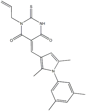 1-allyl-5-{[1-(3,5-dimethylphenyl)-2,5-dimethyl-1H-pyrrol-3-yl]methylene}-2-thioxodihydro-4,6(1H,5H)-pyrimidinedione|