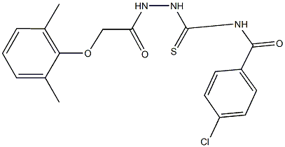  4-chloro-N-({2-[(2,6-dimethylphenoxy)acetyl]hydrazino}carbothioyl)benzamide