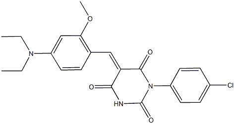1-(4-chlorophenyl)-5-[4-(diethylamino)-2-methoxybenzylidene]-2,4,6(1H,3H,5H)-pyrimidinetrione
